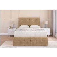 Sloomy Cambridge Dumfries Divan Base 4 Drawers-54 Headboard & 12 Footboard in Light Brown | Size: Small Double