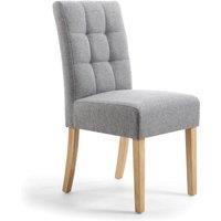 Shankar Moseley Waffle Linen Effect Silver Grey in Natural Legs