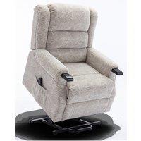 More4Homes Ashfield Electric Fabric Dual Motor Rise Recliner Lift Mobility Chair in Cream