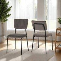 Seconique Sheldon Chair( Set Of 4 ) in Grey