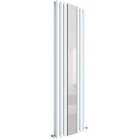 Balterley Vertical Double Panel Radiator Mirror 4006 BTU Gloss White 1800x 499mm