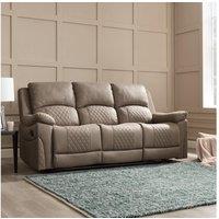 Home Detail Darius 3 Seater Manual Recliner Sofa in Light Brown