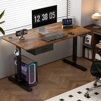 MCC Direct Electric Desk Height Adjustable Standing/Sitting Computer Desk 100cm in Walnut