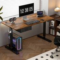 MCC Direct Electric Desk Standing/Sitting Computer Desk Height Adjustable 120cm in Walnut