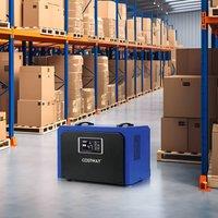 Costway 60L Commercial Crawl Dehumidifier Industrial Dehumidifier w/24H Timer in Blue