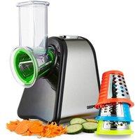 Geepas Electric Salad Maker 4 in 1 Slicer Fruit Cutter Vegetable Grater Chopper in Silver