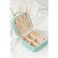 Women's PU Leather Travel Jewellery Box in Blue
