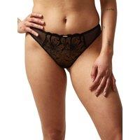 Chantelle Women's Fleurs Tanga in Black | Size: 16