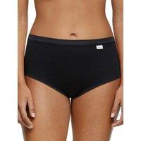 Chantelle Women's Cotton Comfort High Waist Brief in Black | Size: 16