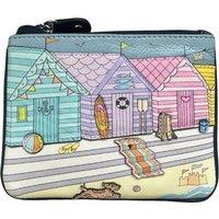 Mala leather Women's Beach Huts RFID Leather Coin & Card Purse