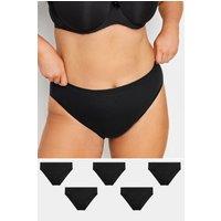 Yours Women's 5 Pack Brief Multipack in Black | Size: 14-16