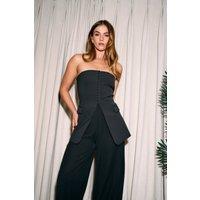 Finding Friday Women's Tailored Strapless Longline Top in Black | Size: 14