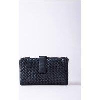 Lakeland Leather Women's 'Wreay' Large Leather Tab Purse in Black