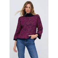 Raffya Women's Nala Oversized Textured Jumper In Pink