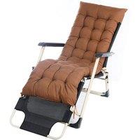 Garden Sanctuary 160x50cm Sun Lounger Cushion with Anti-Slip Cover in Brown | Size: 160x50 cm