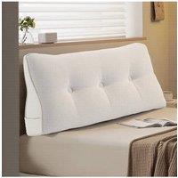 Living and Home Triangle Wedge Headboard Pillow Backrest Support Cushion in White