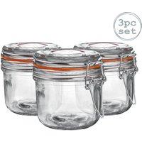 Argon Tableware Glass Storage Jars - 200ml/6.7oz - Set of 3 in Clear