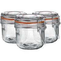 Argon Tableware Glass Storage Jars - 200ml/6.7oz - Set of 6 in Clear