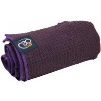Fitness Mad Grip Dot Yoga Mat Towel in Aubergine