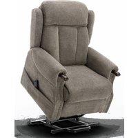 More4Homes Halton Fabric Heavy Duty Dual Motor Rise Recliner Lift Mobility Chair in Brown