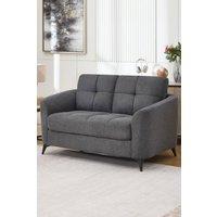 More4Homes Solna 2 Seater Scandi Style Fabric Living Room Sofa in Charcoal