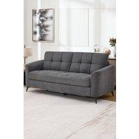 More4Homes Solna 3 Seater Scandi Style Fabric Living Room Sofa in Charcoal