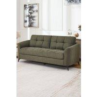More4Homes Solna 3 Seater Scandi Style Fabric Living Room Sofa in Green