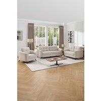 More4Homes Solna 1+2+3 Seater Scandi Style Fabric Living Room Sofa Set in Beige