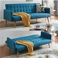 Bravich LTD Mario Sofa Bed Double Click Clack 3 Seater in Blue