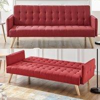 Bravich LTD Mario Sofa Bed Double Click Clack 3 Seater in Red