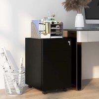 VINSETTO 3-Drawer Filing Cabinet w/ Removable Pencil Tray Lockable File Cabinet in Black