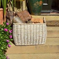 Madison & Mayfair Rectangular Log Basket in Grey
