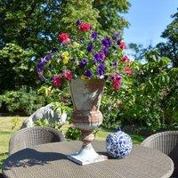 Madison & Mayfair Large Oxidised-Metal Effect Rustic Planter in Grey