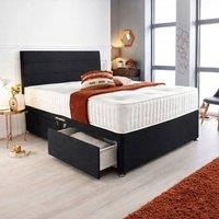 PARADISE BEDS LTD Orthopedic Divan Bed Set With Memory Foam Spring Mattress in Black | Size: Single