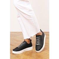 Where's That From Women's 'Florina' Low Wedge Trainer with Lace up detail in Black | Size: 7