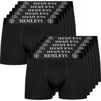 Henleys Men's McBlacken Boxers 12pk in Black | Size: Medium