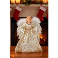 Living and Home Angel Decoration Christmas Tree Topper in Yellow