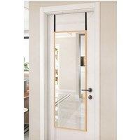 Living and Home 28cm W x 78cm H Gold Metal Frame Wall Mounted Door Mirror | Size: 28 cm W x 78 cm H