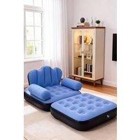 Living and Home Blue Folding Sofa Bed