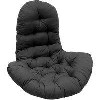 Living and Home Outdoor T-Shaped Egg Chair Cushion Hanging Swing Chair Pad, Black