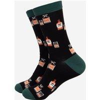 Sock Talk Men's Whisky Bamboo Socks - Black | Size: 7-11