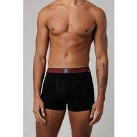 Santa Barbara Polo & Racquet Club Men's 3 Pack Cotton Stretch Boxers with Textured Waistband in Black | Size: XL