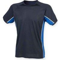 Finden & Hales Men's Performance Panelled T-Shirt in Dark Blue | Size: XL