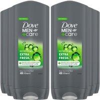 Dove Men's Men+Care 'Body & Face Wash', Extra Fresh, Refreshing, 6x400ml in Grey