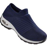 Women's Lightweight Slip-On Trainers in Navy | Size: 7