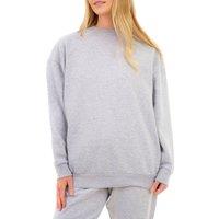 Smart Living Women's Cozy Oversized Sweatshirt Pullover Jumper Crewneck Top in Grey | Size: XS