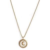 Luxe Tones Women's Aetheria Luxe 18k Gold Plated Crescent Moon Necklace