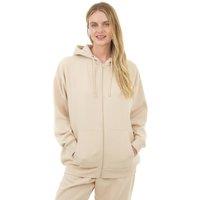 Smart Living Women's Cozy Soft & Comfortable Over Sized Polycotton Zip-Up Hoodie in Stone | Size: Large