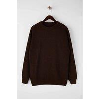WOVCOR Men's Men's Crew Neck Knit Sweater in Brown | Size: XL