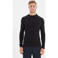 WOVCOR Men's Men's Slim Fit Ribbed High Neck Knit Sweater in Black | Size: Large